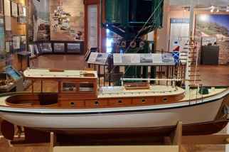 Ship Model of the Ranger, a Historical Fishing Yacht in Santa Barbara