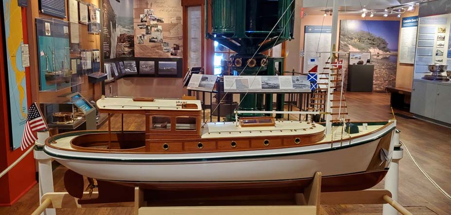Ship Model of the Ranger, a Historical Fishing Yacht in Santa Barbara