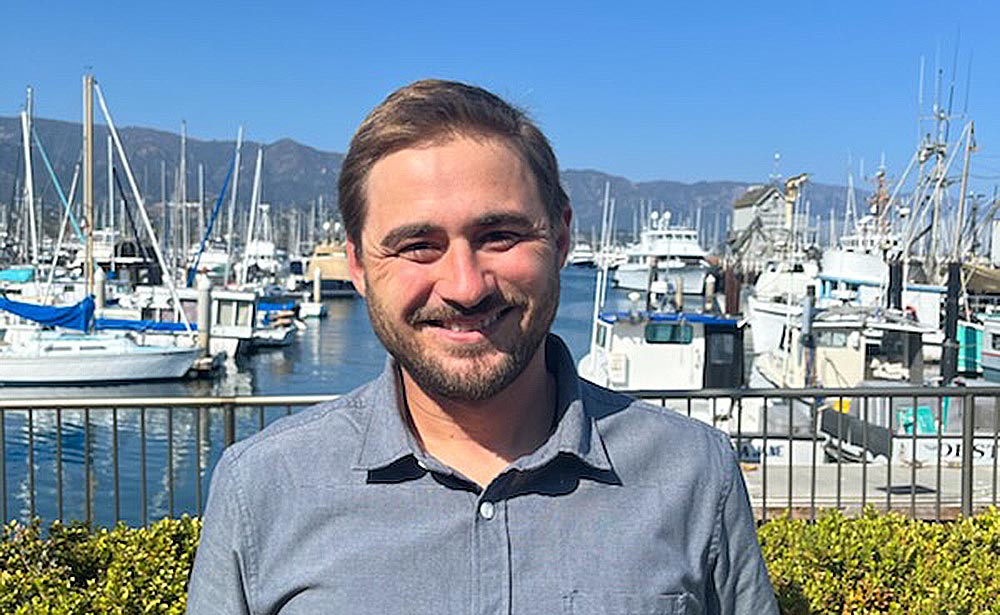 Chad Makela at the Santa Barbara Harbor