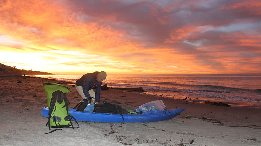 Chuck Graham Gearing Up at Carpinteria City Beach