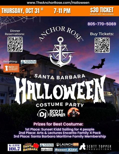 Invitation for the Anchor Rose Halloween party.