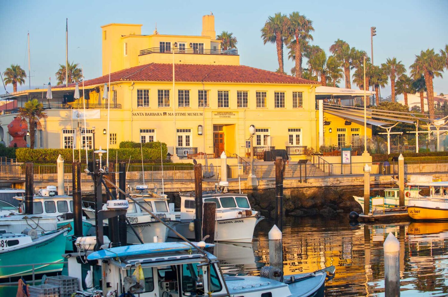 Exterior view of the former Naval Reserve building now home to the Santa Barbara Maritime Museum.