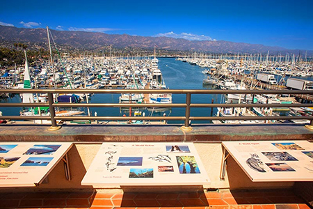 View of the harbor from the fourth floor Outdoors Visitor Center.