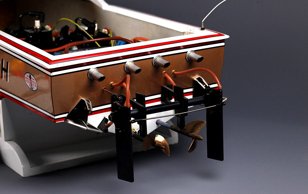 Whiplash Cigarette Racing Boat Model by Dwight Brooks